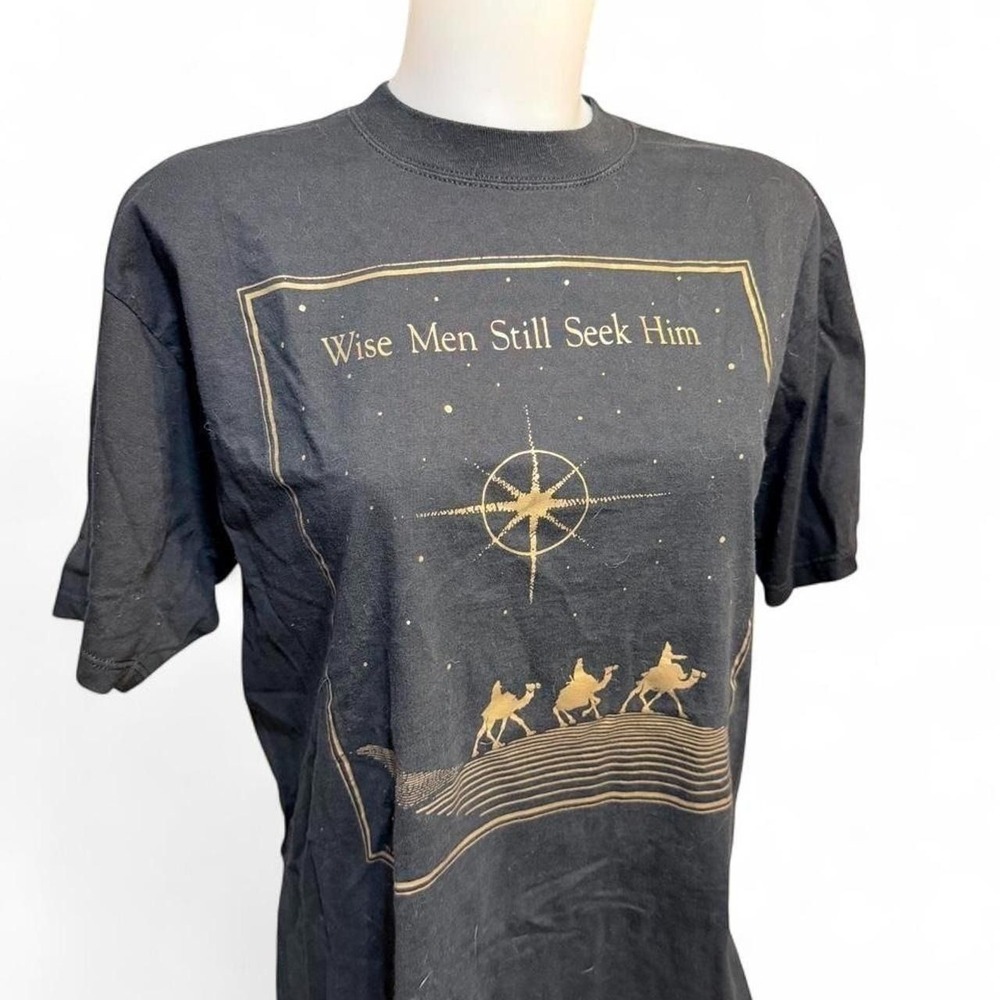 0010 Vintage Jerzeez 90s Christmas Wise Men Still Seek Him T-Shirt